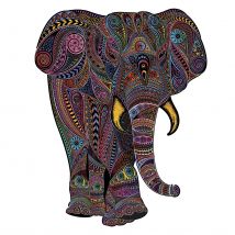 L’éléphant Impérial - Puzzle En Bois - Boite En Carton - Creatifwood