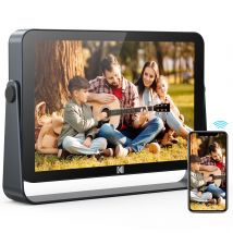Kodak Cadre Photo Numérique 10'' Wi-fi 6, Écran Tactile Full Hd 1200x1920, 32 Go, Batterie 3800 Mah, Diaporama & Musique, Météo Auto, Partage Via Wi-
