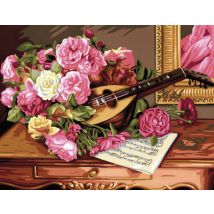 Tableau Peinture Au Numéro Bouquet Musical - Oz International