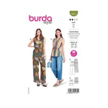 Patron Burda 5914 - Le Haut Sans Manches Ou Combinaison, Façon Cache-cœur Du 34 Au 44 (fr) Taille N°fr 34-44