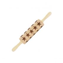 Rouleau À Pâtisserie En Bois Motif Étoiles 40 Cm Fackelmann Noël