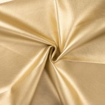 Tissu Simili Cuir D'Habillement Uni Or - Au Mètre - Craftine