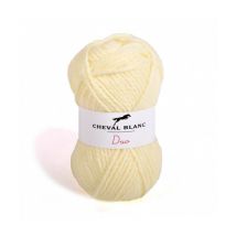 Pelote De Laine À Tricoter Duo - Cheval Blanc / Twins - By Oké ! 288 Jaune Clair