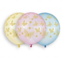 3 Ballons Papillon Ø48cm - Annikids