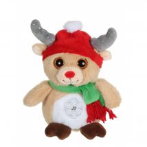 Peluche - Christmas Pétillous Sonore 16 Cm - Renne - Gipsy Toys