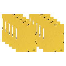 Lot De 10 Chemises 3 Rabats Exacompta Jaune