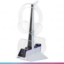 Station De Charge Rapide 2h Manette Ps5 Oniverse - Double Chargeur, Support Charge Casque, Stationx3