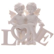Anges - Chérubins Amoureux - Décoration De Table - Mariage - Amour - 10 Cm - Puckator