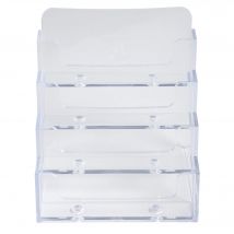 Distributeur De Cartes De Visite 4 Cases - Cristal - X 4 - Exacompta