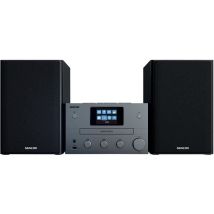 Micro-chaîne Hi-fi Sencor - Smc 5700wdb - Aluminium - Gris Et Noir - 7,1 Kg - Senfort