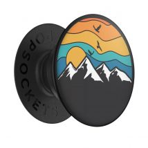 Popsockets Pop Grip Pour Smartphones Standard Avec Design De Haute Montagne Noir / Jaune - Popsockets