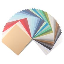 Carton En Lin Florence - Multipack 60 Feuilles - Multicolore - 30,5 X 30,5 Cm - 250 G/m² Scrapbooking