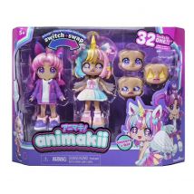 Animakii - Licorne Et Chauve-souris - Coffret Poupée Personnalisable - Bandai