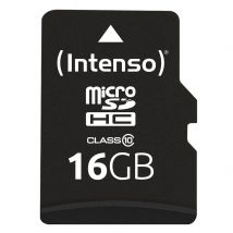 Carte Micro Sd Intenso 16 Go Classe 10 + Adaptateur - Intenso