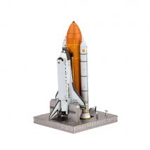 Metalearth: Iconx - Kit De Lancement De La Navette Spatiale 9x10,49x17,02cm, Maquette 3d En Métal Avec 3 Feuilles, En Boîte 13,5x22x2cm, 14+ - Metal 