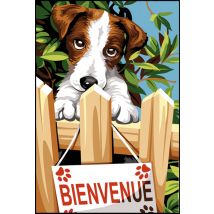 Canevas Antique Bienvenue 30x40cm - SEG