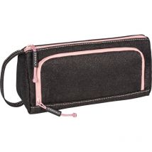 Grande Trousse Scolaire - Avec Compartiments - Noir Paillettes - Motifs Jungle - Brunnen - Bruneau