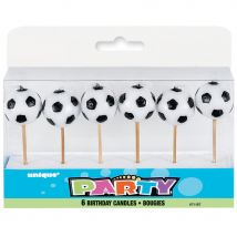 6 Bougies Pics Ballons De Foot - Annikids