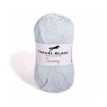 Pelote De Coton À Tricoter Sunny Uni - Cheval Blanc - Ppsc 291 Bleu - Cheval Blanc