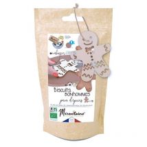 Préparation + Embosseur Bois Pour Biscuits Bonhommes Pain D'Épices - Mirontaine