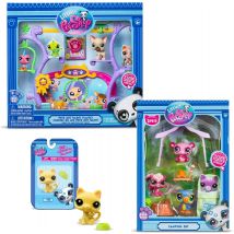 Bandai - Littlest Pet Shop - Pack Exclusif 2 Coffrets : Camping & Pets Got Talent (5 Figurines Et 9 Accessoires) + 1 Figurine Supplémentaire (petit