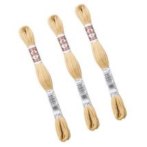 Lot De 3 Échevettes 10m Dmc Fil Retors Mat Canevas Tapisserie 100% Coton Beige 2738 - Dmc