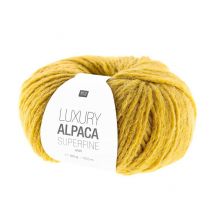 Fil De Laine À Tricoter Luxury Alpaca Superfine Aran - Rico Design 11 Jaune
