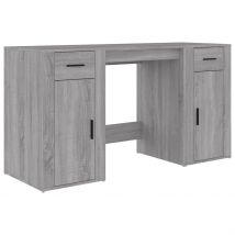 Bureau Table Poste De Travail Meuble D'Ordinateur Informatique Étude Avec Armoire Sonoma