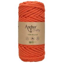 Corde De Coton Recyclé Macramé Anchor Crafty - 250gr - Anchor 118 Orange (saumon)