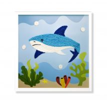 Tableau En Ficelle De Papier Requin 22cm - Megacrea DIY