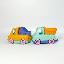 Coffret Jouet - Camions Pompier Et Benne En Plastique Recyclé & Made In France - Le jouet simple