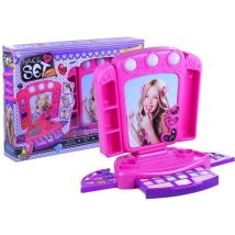 Coiffeuse Kit Cosmétique Avec Miroir Et Lumières Rose - D toys