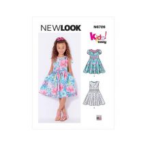 Patron New Look 6726 - Robes Pour Enfants Avec Variantes De 06 Mois À 8 Ans Taille N°6 Mois-8 Ans - NewLook
