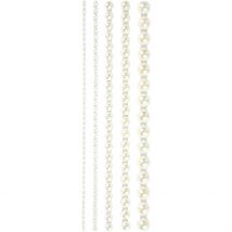 Demies Perles, Dim. 2-8 Mm, Blanc, 140 Pièces/ 1 Pq. - Vivi Gade