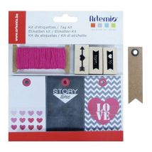 Kit D'Étiquettes Love + 20 Étiquettes Kraft Fanion - Youdoit