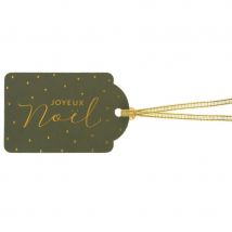 5 Marque-places Noël Velours Kaki - Annikids