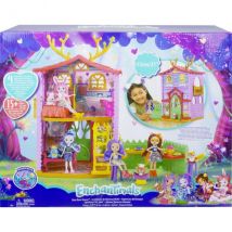 Enchantimals La Maison De Danessa Biche 53 Cm De Haut + Poupee Danessa Biche Et Sprit + 15 Accessoires- Figurine 15 Cm - Animal - Mattel Hfc41