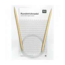 Aiguilles À Tricoter Circulaire Bambou N° 12 Et 15 X 60 Cm - Rico Design Taille N°15
