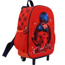 Sac À Dos À Roulettes Miraculous Ladybug 3d 36 Cm Trolley Maternelle