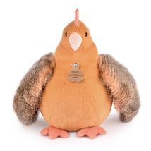 Peluche Madame Poule Xxl - Orange Roux - 50cm - Histoire D'Ours