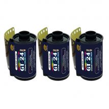 Gt Photo Pellicule Couleur Gt24film 35mm - Lot De 3 Films 24 Poses - Idéal Pour Photographie, Développement Et Impression De Qualité - GT PHOTO