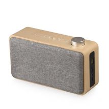 Enceinte Bluetooth Bois Touché Luxe Autonomie Longue 5w Bass Puissant Aux Tf Fm Jaune Yonis - Yonis