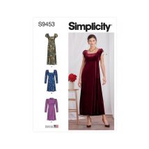 Patron Simplicity 9453 - Robe Pour Femme Du 34 Au 52 Fr Taille N°fr 44-52