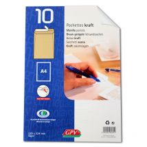 Enveloppes - Kraft - C4 - 229x324mm - Auto Adhésive - Lot De 10 - Courrier - Gpv - GPM