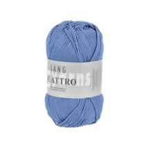 Fil À Tricoter 100% Coton Quattro - Lang Yarns 10 Bleu