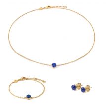 Collier, Bracelet Et Boucles D'Oreilles Aurora En Pierres Lapis-lazuli - Sloya