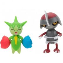 Coffret 2 Pokemon Battle Figure Roselia + Scalpion - Pokemon - Figurine Action - Bandai - Pokemon