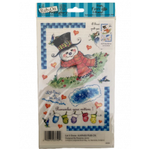 Transfert Rub-on Bonhomme De Neige Et Ses Accessoires - Royal