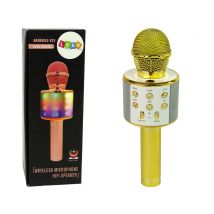 Microphone Sans Fil Usb Enceinte Karaoké Modèle Ws858 Or - D toys