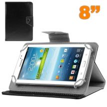 Housse De Protection Universelle Tablette 8 Pouces Simili Cuir Anti Chutes Noir Yonis - Yonis